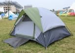 4 - Person Camping Tent, Spacious & Waterproof, Easy Setup for Family Trips, Beach & Backyard Adventures, Blue - Gray Design