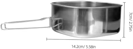 Stainless Steel Camping Cookware Set for 3 to 4 People