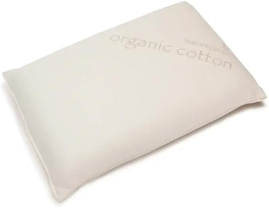 Naturepedic Organic Latex Pillow - Standard Bed Pillow with Medium Comfort - Luxury Pillow with Adjustable Fill for Comfortable Sleeping, Back Support and Neck Pain Relief
