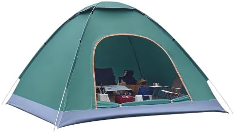 2‑Person Pop‑Up Camping Tent Instant Setup Dark Green for Outdoor Activity