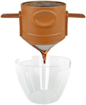 ZK&HX LIFE Pour Over Coffee Maker,Portable Stainless Steel Reusable Coffee Filter, Mini Collapsible Paperless Single Serve 1 Cup Coffee Dripper Cup Easy To Clean For Travel Camping