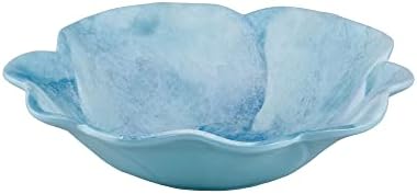 UPware 12 Piece Campanula Melamine Dinnerware Sets, Outdoor Dishes Set, Plates and Bowls Sets, Service for 4, Sky Blue