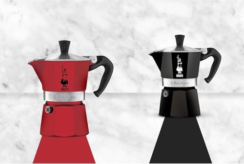Bialetti Moka Express Iconic Italian Stovetop Espresso Maker (Black, 6 Cups)
