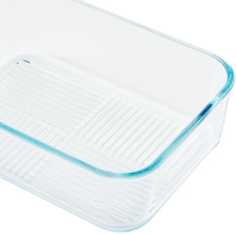 Glass Food Storage Containers with Lids - 10 Piece - 3 x 25.4 oz & 2 x 57.5 oz Glass with BPA-Free Leak Resistant Stackable Lids - Microwave, Oven & Dishwasher Safe - Ideal for Meal - Vanilla Mist