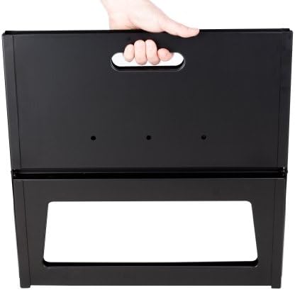 Fire Sense 60508 Notebook BBQ Grill 3.5mm Cooking Bars Instant Foldable & Easy Portability For Outdoor Barbecues Camping Traveling Picnics Garden Beach Party - Black