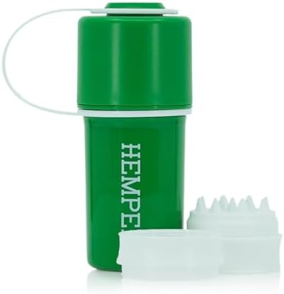 Hemper Keeper 3โinโ1 Herb Grinder with Dual Storage Container - SmellโProof, Airtight & WaterโResistant - BuiltโIn Removable Grinder, Dual Compartments for Flower & Ground - (Green & White)