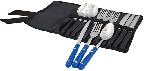 4-Person Enamelware Dining Set for Camping and Backpacking - Camping Gear Essentials for Camping and Backpacking by Caddis Sports