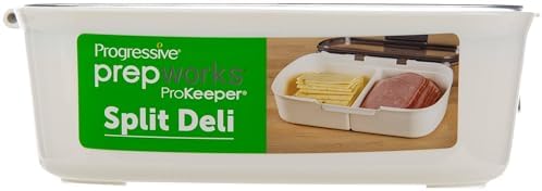 ProKeeper Split Deli Food Storage Container, Air-Tight Seal, 11.75 Inches