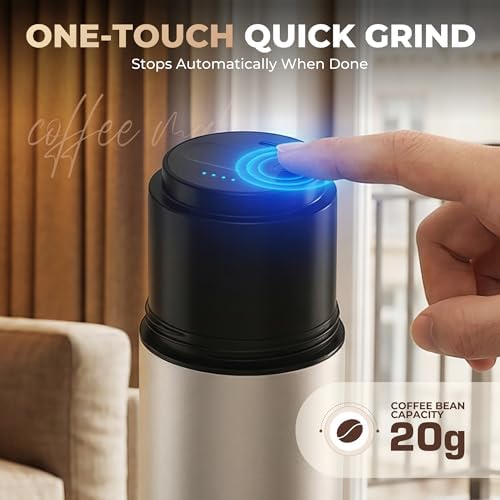 HAUSHOF Camping Coffee Maker, Coffee Grinder for Travel