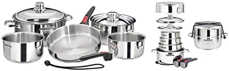Magma A10-360L-IND 10 Piece Stainless Steel Nesting Cookware Set