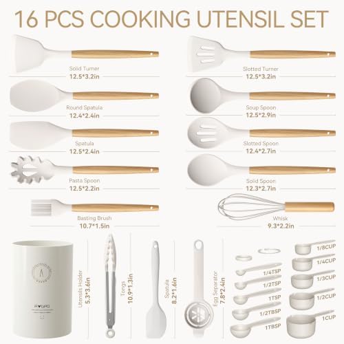 Silicone Kitchen Utensils Set, Food-grade Cooking Utensils, BPA-Free