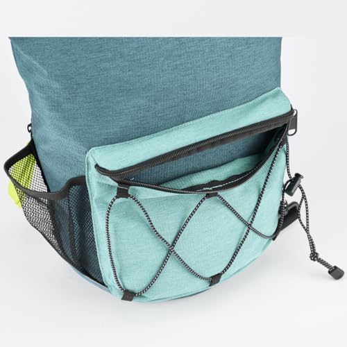 Waterproof Roll Top Pet Dog Food Travel Organizer Storage Bag Trash Bag Dispenser for Trips Outdoor Camping Free 350ml Portable Folding Bowl, 30 Cups / 10 lbs Large (Blue)