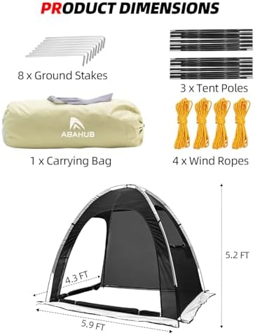 Abahub Portable Screen House Tent for 1/2 Person, 5.9x4.3x5.2 ft