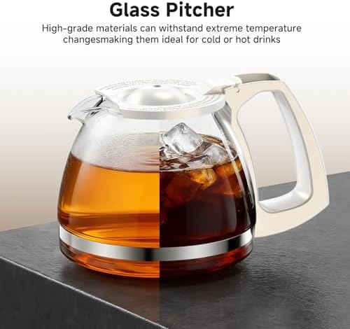 Coffee Maker, 5 Cup Programmable Drip Coffee Machine-White