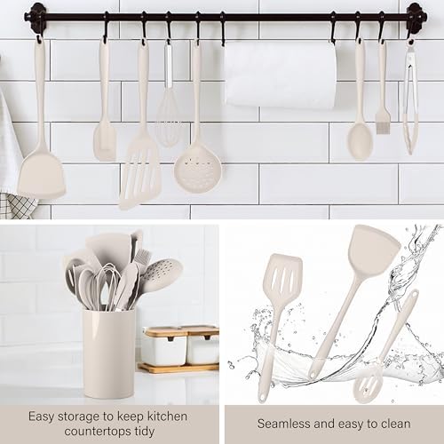 HaWare 11PCS Silicone Cooking Utensils Set, Kitchen Utensils with Holder