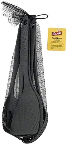 Glad Cooking Kitchen Utensils Set – 7 Pieces, Nylon Tools for Nonstick Cookware, Gray (Pack of 6)