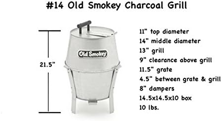 Old Smokey Charcoal Grill #14 (Small)