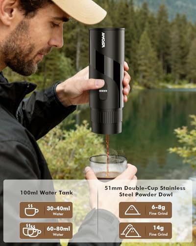 All in 1 Portable Electric Espresso Machine & Coffee Grinder & Milk Frother