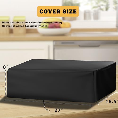 Grill Cover for GasOne 26 in Flat Top Gas Grill with 3 Burners, Heavy-Duty 600D Tabletop BBQ Cover for Gas One Portable Tabletop Griddle