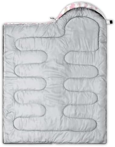QOOMO Camping Sleeping Bags,3 Season Warm & Cool Weather,Lightweight,Waterproof Sleeping Bags for Adults & Kids,Traveling,and Outdoors,Camping Gear Equipment