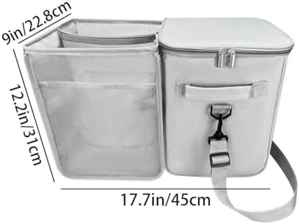 2-in-1 Cooler Organizer Insert for X Large Bag Accessories,Portable Ice Chest with Divider Tray and Zipper,Topper Tray and Cup Holder Compatible Accessories