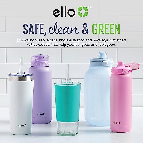 Ello Duraglass 3.4 Cup Round Glass Meal Prep Containers, 10 Pc, Melon