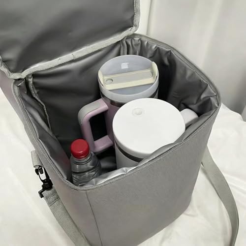 Coolers Bag Organizers with Wide Zippered Opening, Gray