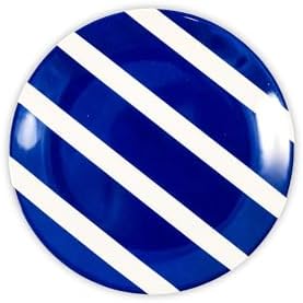 Camco 12 Piece Melamine Dishware Set - Features Blue and White Nautical Design - Includes 4 Bowls, 4 Salad Plates, & $ Dinner Plates - Dishwasher Safe Dish Set (41951)