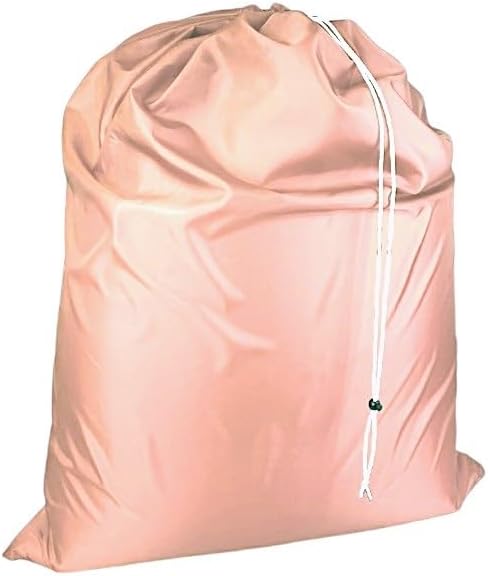 Laundry Bag with Locking Closure Drawstring – Super Extra Large Heavy Duty 100% Nylon, Large & Foldable Clothes Sack – Lightweight Dirty Laundry Organizer for Travel, Dorm, Gym – L 40" x H 50" (PINK)
