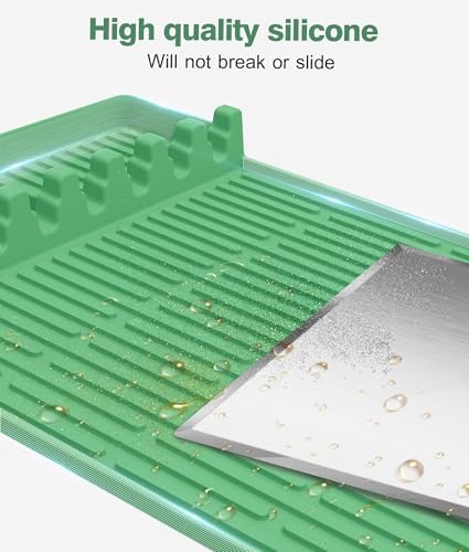 Silicone Grill Mat for Blackstone Griddle Accessories, 8-Slot Tool Mat