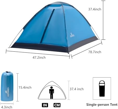 ASFANES Outdoors 1-2 Person Camping Tent