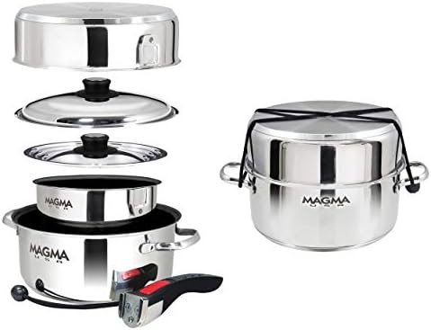 Magma A10-363-2-IND 7 Piece Stainless Steel Non-Stick Nesting Cookware Set