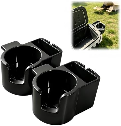 Cup Holder Caddy Compatible with YETI Roadie 15 Cooler, Portable Drink & Accessory Organizer Tray for Travel, Camping, Picnic and Outdoor Use