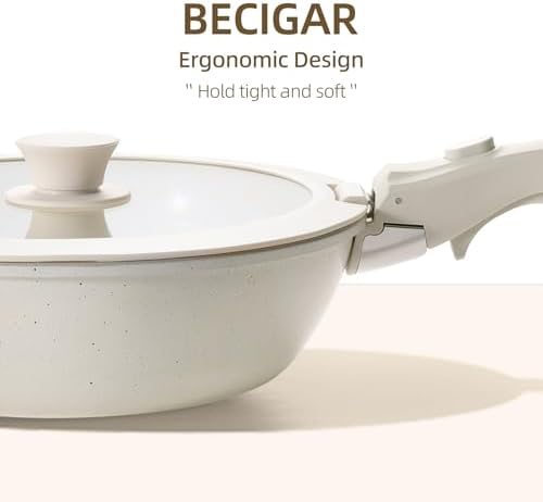 BECIGAR 24PCS Ceramic Pots and Pans Set