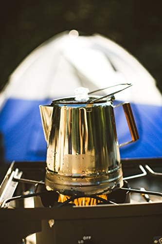 Stansport Stainless Steel Percolater 28-Cup Coffee Pot Percolator Coffee Filters 278-100