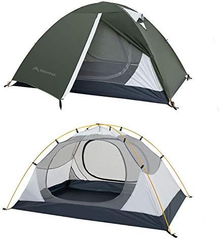 BISINNA 2 Person Camping Lightweight 4.3lbs 20DNylon Backpacking Tent