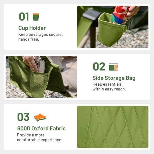 TIMBER RIDGE Hammock Camping Chair, Portable Oversized Swinging Camp Chairs