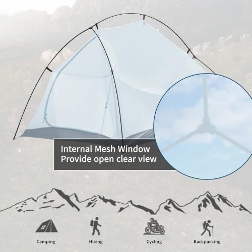 Naturehike Cloud-Up 2 Person Tent Lightweight Backpacking Tent with Footprint - Free Standing Ultralight Camping Hiking Backpack Tents Two Person Tent