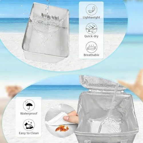 Insulated Coolers Organizers Liner with Hook Fastenings, Gray