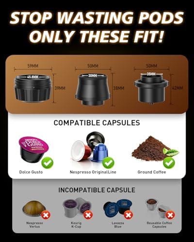 Portable Coffee Maker for Travel, Self-Heating 20 Bar Espresso, LED Display