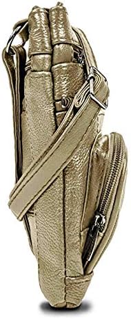 Krediz leather Crossbody Purses for Women, Multi Pocket Crossbody Purse with Adjustable Strap, Soft & Durable Leather Purse