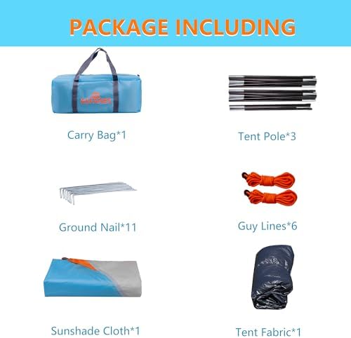 ASFANES Tents for Camping 2/4/6 Person Camping Dome Tent, Waterproof,Spacious, Lightweight Portable Backpacking Tent for Outdoor Camping/Hiking