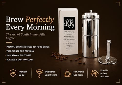 South indian filter coffee maker indian style 5.1 oz (150 ml)