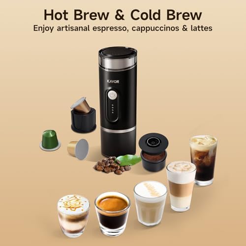 Portable Espresso Machine, 2-in-1 Travel Coffee Maker