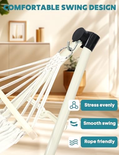 ANYOO 2-in-1 Hammock & Chair Stand with Collapsible Steel Frame & Carry Bag