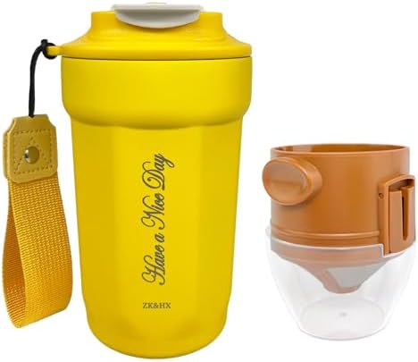 ZK&HX LIFE 13oz Camping Coffee Makers Pour Over Coffee Maker set,Camp Pour Over Set,Portable Tea Infuser for Loose Leaf Tea,Mug for Travel,Office,Backpacking,On the GO