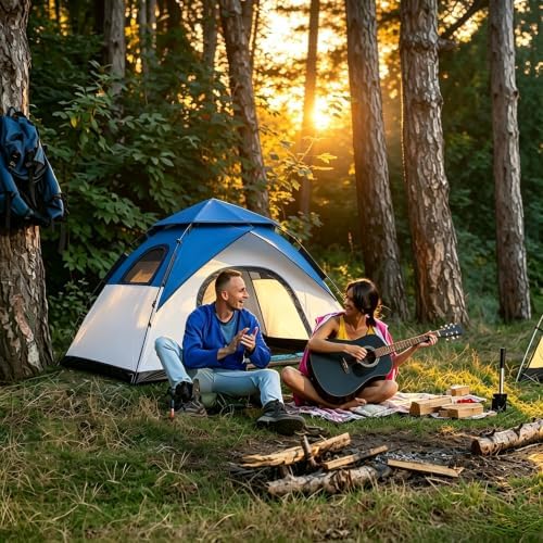 anngrowy Camping Tent 2 Person Instant Family Tent Pop Up Tents for Camping Waterproof Portable Hiking Camp Tent Lightweight Tent for Backpacking Small Tent 4 Season Windproof Quick Compact Dome Tent