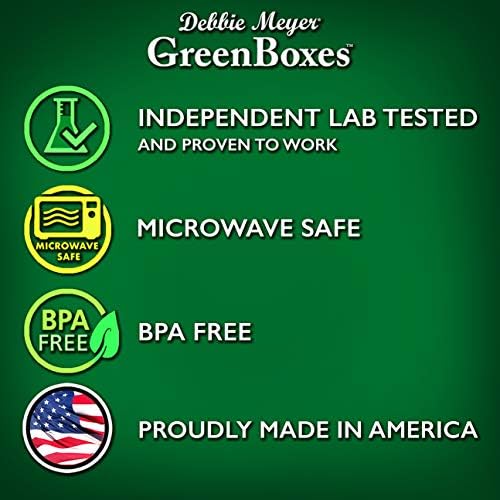 Debbie Meyer UltraLite GreenBox, Reusable Food Storage Containers with Lids