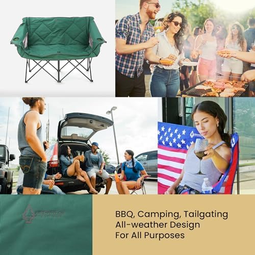 ARROWHEAD OUTDOOR Portable Folding Double Duo Camping Chair Loveseat