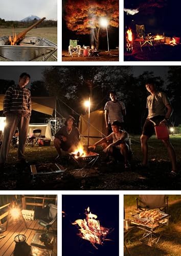 CAMPINGMOON Large Portable Fire Pit Grill Wood Burning MT-045